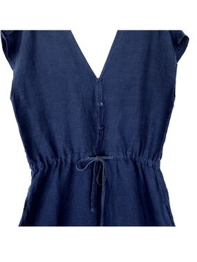 Anthropologie cloth & stone linen crop jumpsuit size Medium